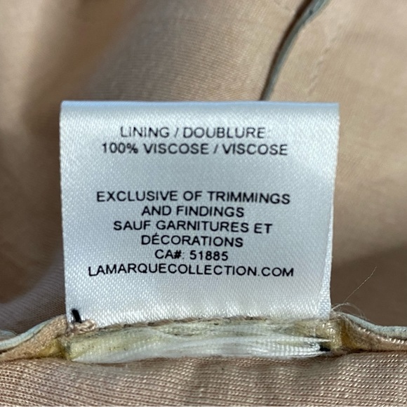 LaMarque Women's Cropped Moto Jacket Size Large Leather Light Pink Open Front - Picture 7 of 9